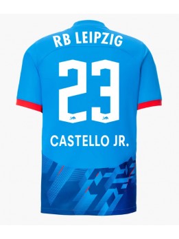 Moški Nogometna dresi replika RB Leipzig Castello Lukeba #23 Tretji 2023-24 Kratek rokav